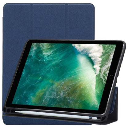 Cloth Texture Pattern Horizontal Flip Leather Case for iPad Pro 10.5 inch ,with Three-folding Holder & Pen Slots (Blue) by buy2fix