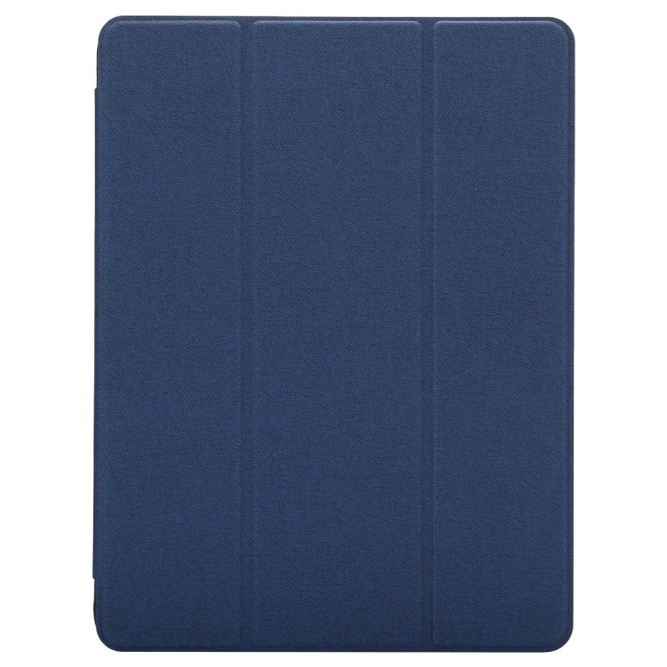 Cloth Texture Pattern Horizontal Flip Leather Case for iPad Pro 10.5 inch ,with Three-folding Holder & Pen Slots (Blue) by buy2fix