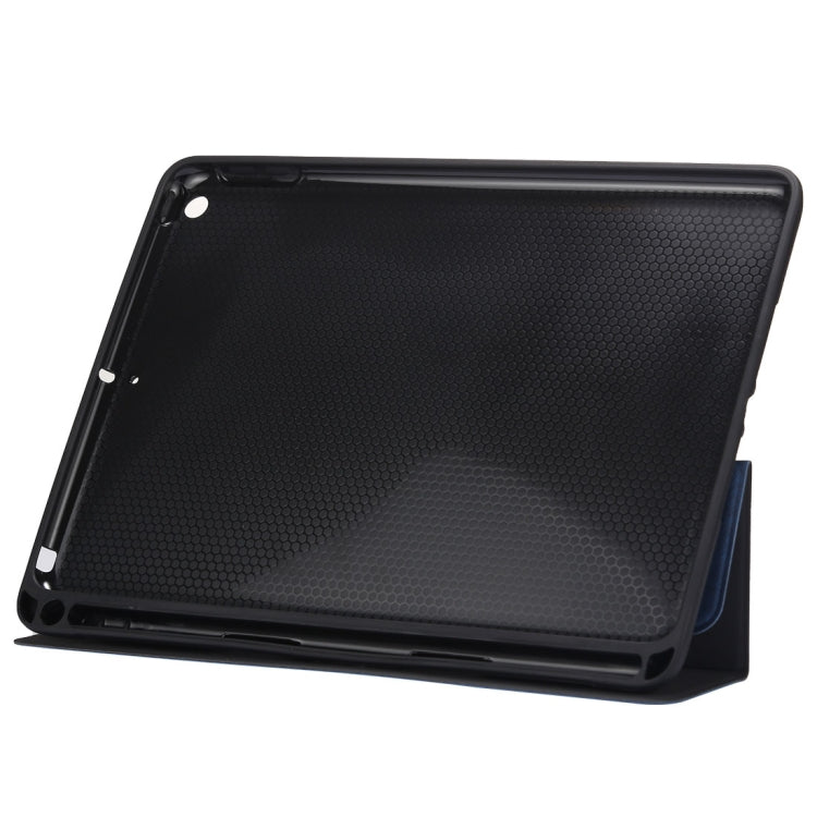 Cloth Texture Pattern Horizontal Flip Leather Case for iPad Pro 10.5 inch ,with Three-folding Holder & Pen Slots (Blue) by buy2fix