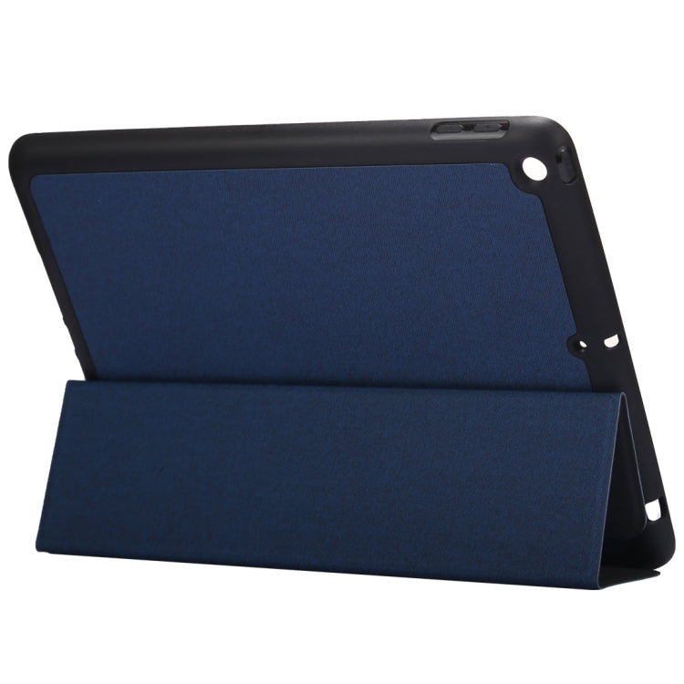 Cloth Texture Pattern Horizontal Flip Leather Case for iPad Pro 10.5 inch ,with Three-folding Holder & Pen Slots (Blue) by buy2fix