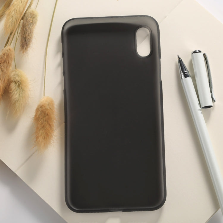 For iPhone X / XS Ultra-thin Frosted PP Protective Back Cover Case(Black) - Apple Accessories by buy2fix | Online Shopping UK | buy2fix