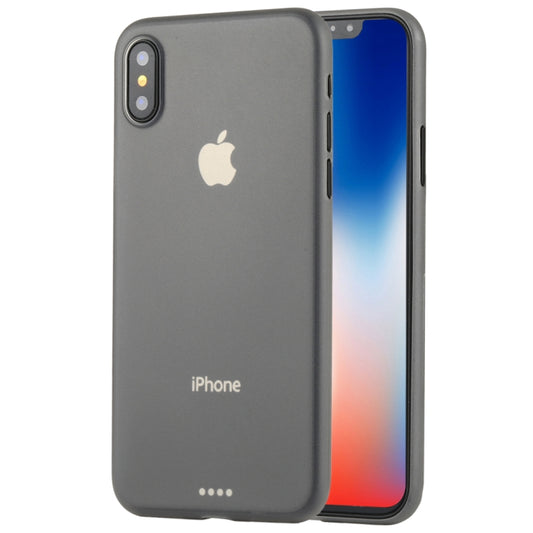For iPhone X / XS Ultra-thin Frosted PP Protective Back Cover Case (Grey) - More iPhone Cases by buy2fix | Online Shopping UK | buy2fix