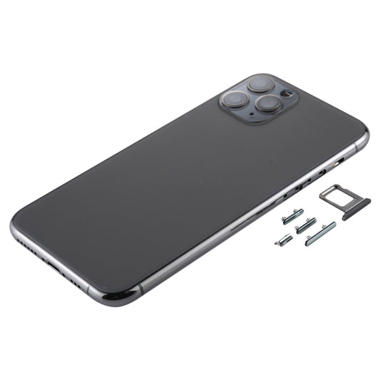 Back Housing Cover with SIM Card Tray & Side keys & Camera Lens for iPhone 11 Pro(Grey) by buy2fix