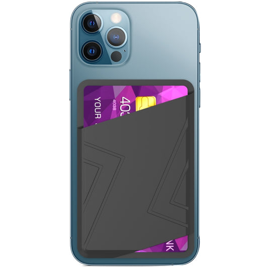 Silicone Wallet Pouch Card Case Magsafing Card Holder(Black) by buy2fix