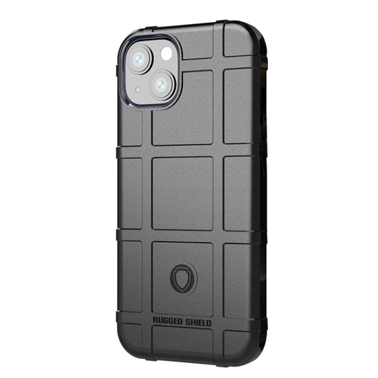 For iPhone 13 Rugged Shield Full Coverage Shockproof TPU Case(Black) by buy2fix