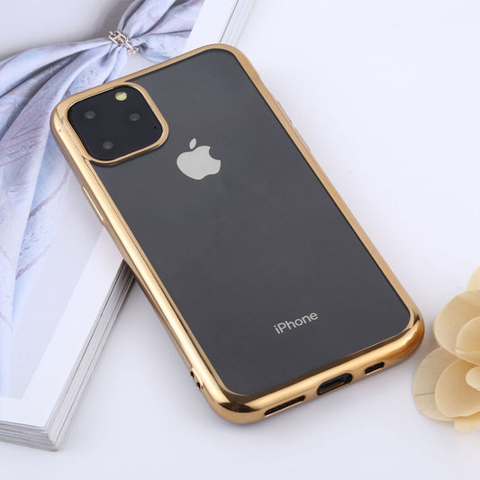 Transparent TPU Anti-Drop And Waterproof Mobile Phone Protective Case for iPhone 11 Pro Max(Gold) - Apple Accessories by buy2fix | Online Shopping UK | buy2fix