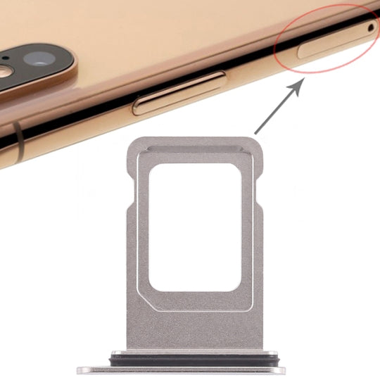 Plateau double carte SIM pour iPhone XS Max (double carte SIM) (blanc)
