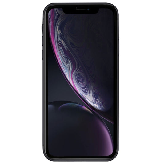 For iPhone 11 / XR Full Glue Silk Print Full Screen Tempered Glass Film(Black) by buy2fix