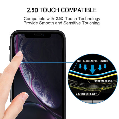 For iPhone 11 / XR Full Glue Silk Print Full Screen Tempered Glass Film(Black) - iPhone XR Tempered Glass by buy2fix | Online Shopping UK | buy2fix