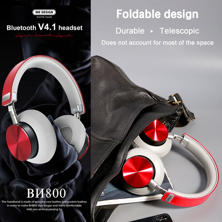 WK BH800 Bluetooth 4.1 Foldable Wireless Bluetooth Headset, Support Call (Tarnish) - Headset & Headphone by WK | Online Shopping UK | buy2fix