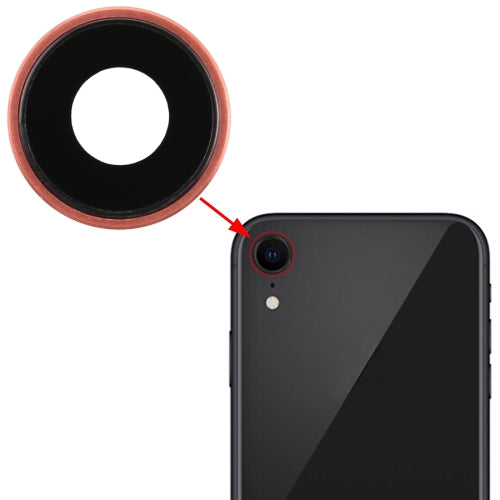 Rückseitige Kamerablende mit Objektivabdeckung für iPhone XR (Roségold)
