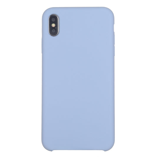 For iPhone XR Four Corners Full Coverage Liquid Silicone Case(Baby Blue) by buy2fix
