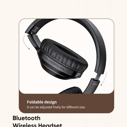 ROCK Space O2 HiFi Bluetooth 5.0 Wireless Headset with Mic, Support TF Card(Black) - Headset & Headphone by ROCK | Online Shopping UK | buy2fix