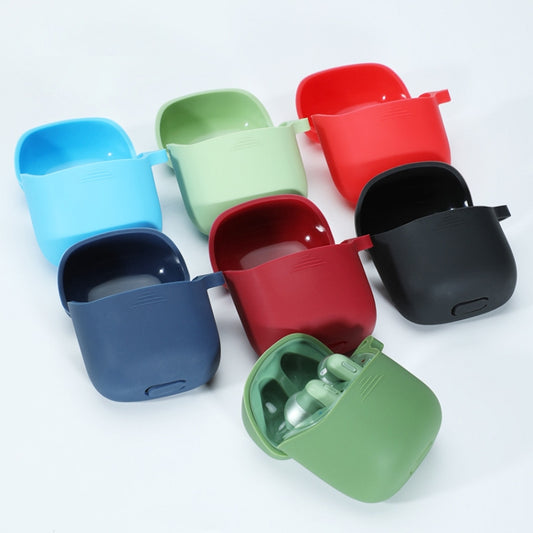 Wireless Earphones Pure Color Silicone Anti-fall Protective Case For JBL TUNE 220TWS(Dark Blue) by buy2fix