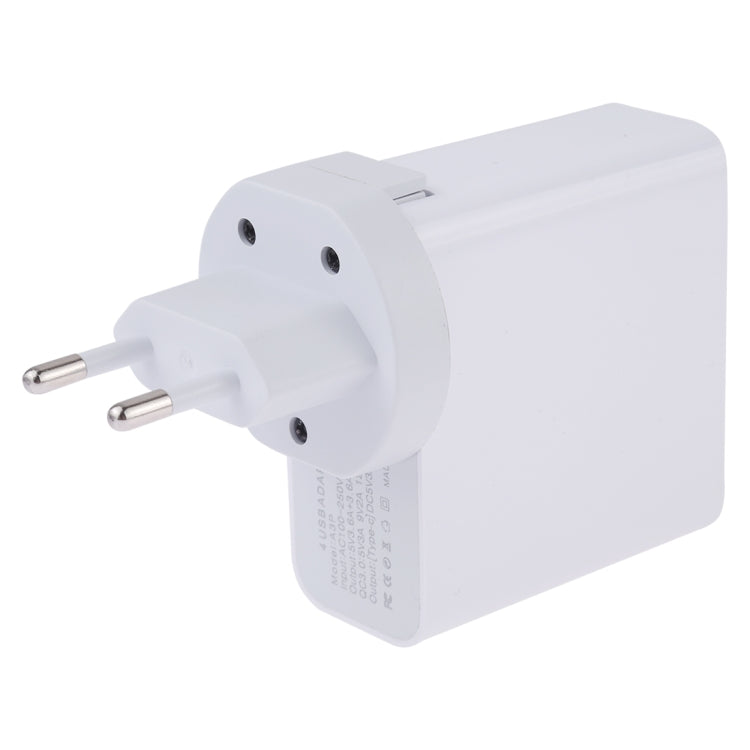 A3P 3A Max Output USB-C / Type-C + QC3.0 + Dual USB 4 Ports Wall Travel Charger, EU Plug - Apple Accessories by buy2fix | Online Shopping UK | buy2fix