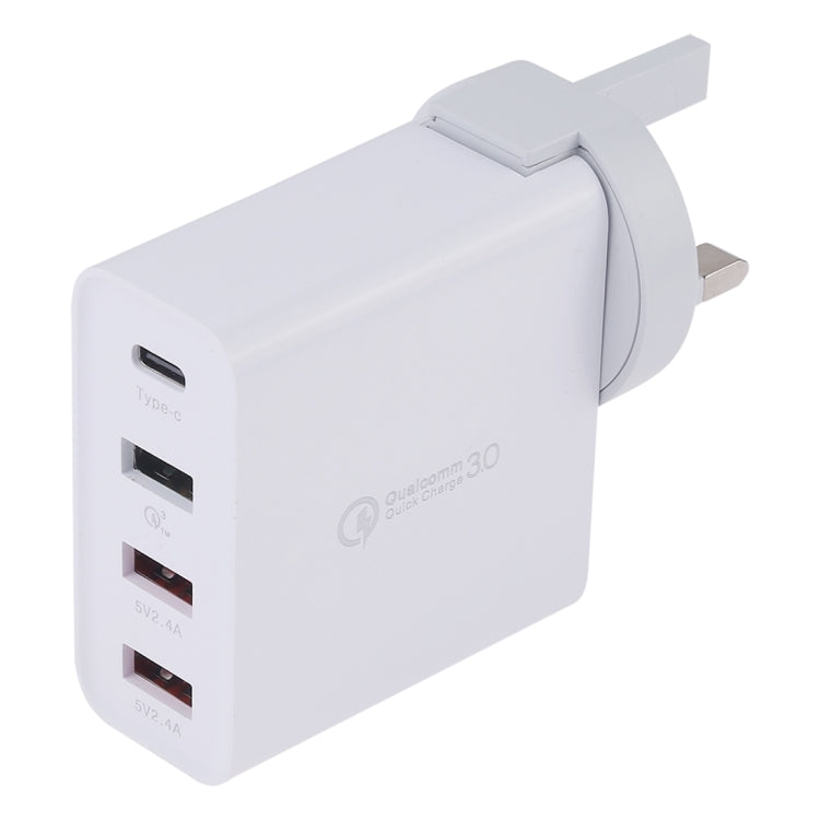 A3P 3A Max Output USB-C / Type-C + QC3.0 + Dual USB 4 Ports Wall Travel Charger, UK Plug - Apple Accessories by buy2fix | Online Shopping UK | buy2fix