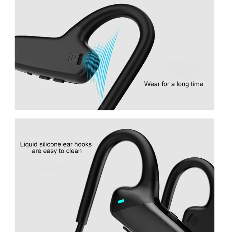 F808 Bluetooth 5.0 Waterproof Bone Conduction Sport Bluetooth Earphone(Black) - Bluetooth Earphone by buy2fix | Online Shopping UK | buy2fix