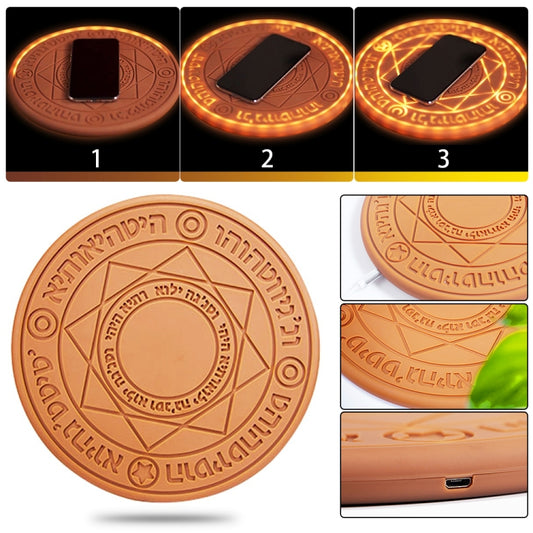 10W Magic Array Qi Standard Wireless Fast Charger Charging Pad with Voice For iPhone, Galaxy, Huawei, Xiaomi, LG, HTC and Other QI Standard Smart Phones (Brown) by buy2fix