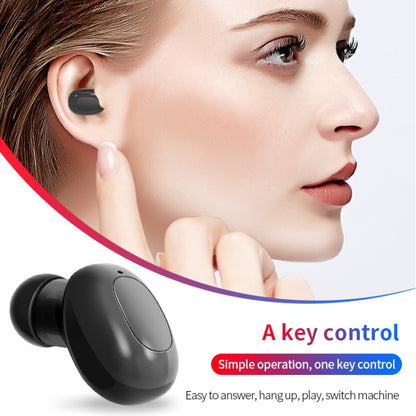 A10 TWS Space Capsule Shape Wireless Bluetooth Earphone with Magnetic Charging Box & Lanyard, Support HD Call & Automatic Pairing Bluetooth(Black White) - TWS Earphone by buy2fix | Online Shopping UK | buy2fix