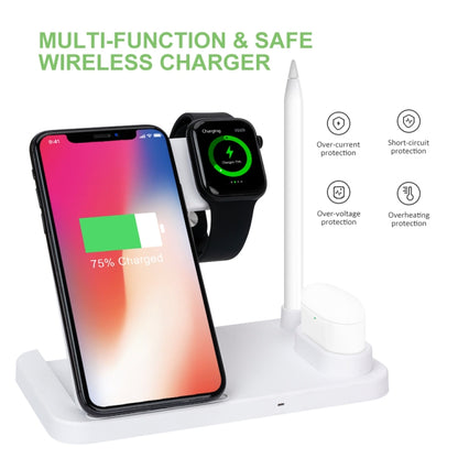 W30 QI Vertical Wireless Charger for Mobile Phones & Apple Watches & AirPods & Apple Pencil, with Adjustable Phone Stand (Black) - Apple Accessories by buy2fix | Online Shopping UK | buy2fix