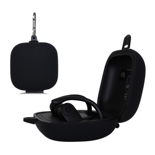 Solid Color Silicone Wireless Bluetooth Earphone Protective Case for Beats Powerbeats Pro(Black) by buy2fix