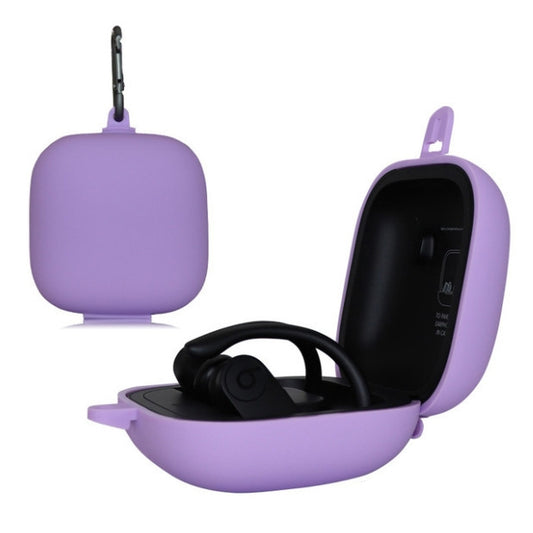 Solid Color Silicone Wireless Bluetooth Earphone Protective Case for Beats Powerbeats Pro(Light Purple) by buy2fix
