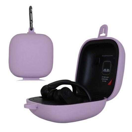 Solid Color Silicone Wireless Bluetooth Earphone Protective Case for Beats Powerbeats Pro(Purple) - Other Case by buy2fix | Online Shopping UK | buy2fix