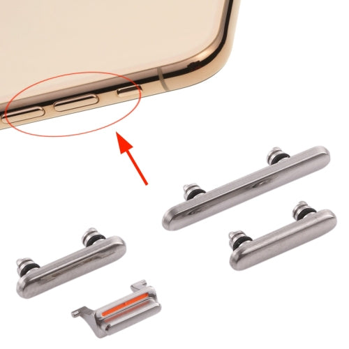 Seitentasten (Ein/Aus-Taste + Lautstärketaste + Stummschalttaste) für iPhone XS / XS Max (Weiß)