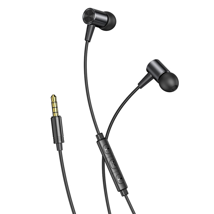 awei L2  3.5mm Plug In-Ear Wired Stereo Earphone with Mic(Black) - Normal Style Earphone by awei | Online Shopping UK | buy2fix