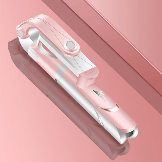 XT-09 Multi-function Live Broadcast Mobile Bluetooth Self-timer Pole Tripod (Pink) by buy2fix