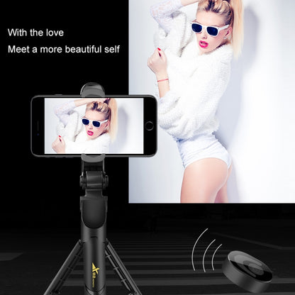 XT-09 Multi-function Live Broadcast Mobile Bluetooth Self-timer Pole Tripod (Pink) - Consumer Electronics by buy2fix | Online Shopping UK | buy2fix
