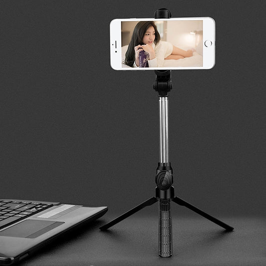 XT10 Multi-function Mobile Live Broadcast Bluetooth Self-timer Pole Tripod (Black) by buy2fix