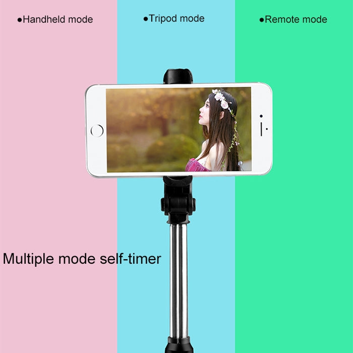 XT10 Multi-function Mobile Live Broadcast Bluetooth Self-timer Pole Tripod (Pink) - Consumer Electronics by buy2fix | Online Shopping UK | buy2fix