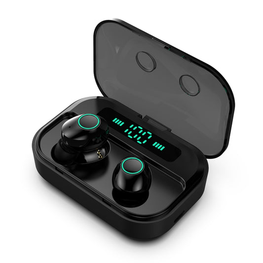 M7 TWS V5.0 Binaural Wireless Stereo Bluetooth Headset with Charging Case and Digital Display(Black) by buy2fix