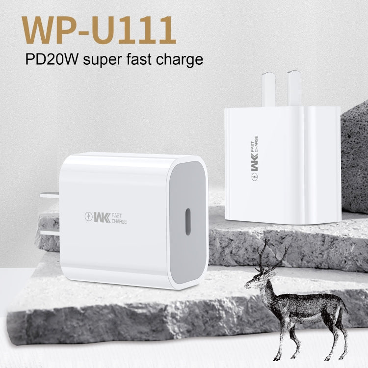 WK WP-U111 20W PD Fast Charging Travel Charger Power Adapter, CN Plug(White) - Apple Accessories by WK | Online Shopping UK | buy2fix