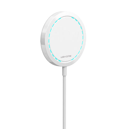 WK WP-U92 15W Ultra Thin Magnetic Wireless Charger with Indicator Light (White) - Apple Accessories by WK | Online Shopping UK | buy2fix