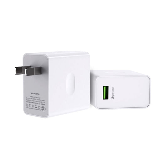WK WP-U114 30W Single USB Fast Charging Travel Charger Power Adapter, CN Plug(White) - Apple Accessories by WK | Online Shopping UK | buy2fix