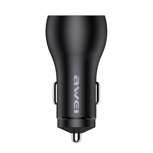 awei C-822 18W PD 8 Pin + 18W QC 3.0 USB Interface Car Charger(Black) by awei