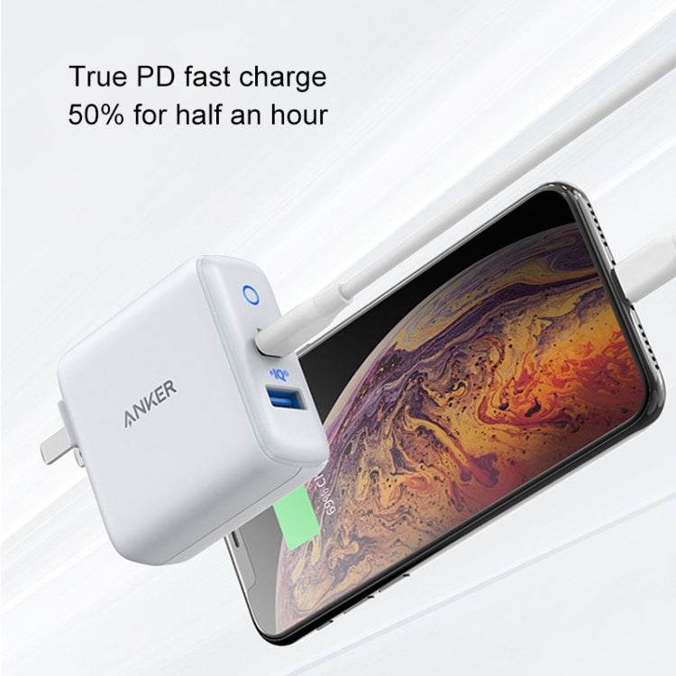 ANKER A2626 33W PowerPort PD USB-C / Type-C Interface + PowerIQ 2.0 USB-A Interface Wall Charger, US Plug(White) - USB Charger by ANKER | Online Shopping UK | buy2fix