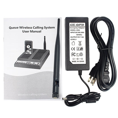 QC100 999 Channel Restaurant Wireless Paging Queuing Calling System with 20 Call Coaster Pagers, US Plug - Security by buy2fix | Online Shopping UK | buy2fix