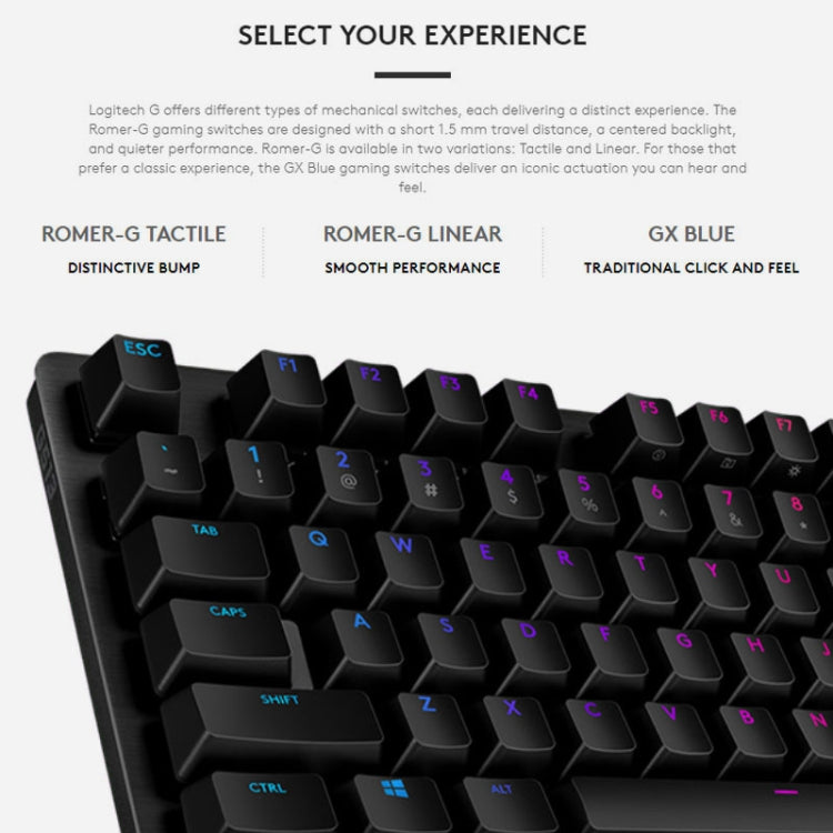 Logitech G512 RGB L-axis Mechanical Wired Gaming Keyboard, Length: 1.8m (Black) - Computer & Networking by Logitech | Online Shopping UK | buy2fix