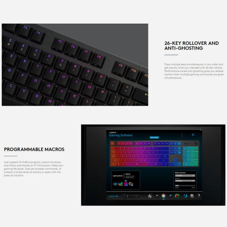 Logitech G512 RGB L-axis Mechanical Wired Gaming Keyboard, Length: 1.8m (Black) - Computer & Networking by Logitech | Online Shopping UK | buy2fix