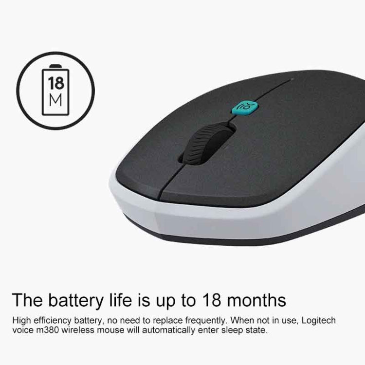 Logitech Voice M380 4 Buttons Smart Voice Input Wireless Mouse (Black) - Wireless Mice by Logitech | Online Shopping UK | buy2fix