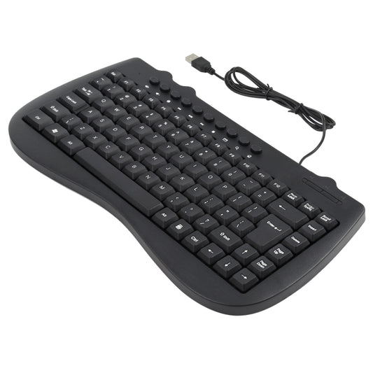 KB-301B Multimedia Notebook Mini Wired Keyboard, English Version (Black) by buy2fix