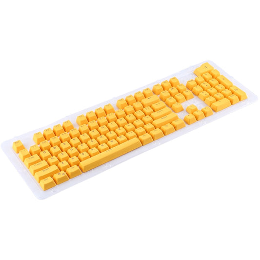 104 Keys Double Shot PBT Backlit Keycaps for Mechanical Keyboard (Yellow) by buy2fix