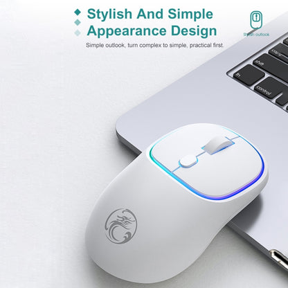 iMICE W-618 Rechargeable 4 Buttons 1600 DPI 2.4GHz Bluetooth Silent Wireless Mouse for Computer PC Laptop (Milk Tea) by iMICE