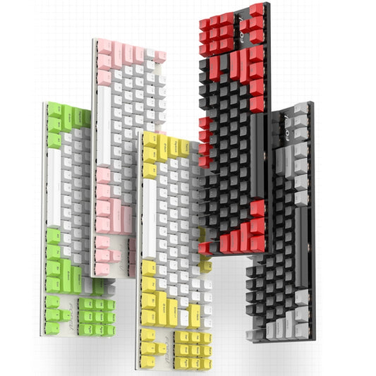 FOREV FV-301 87-keys Blue Axis Mechanical Gaming Keyboard, Cable Length: 1.6m(Pink + White) by buy2fix