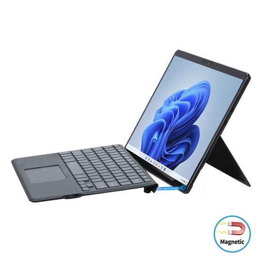 Étui en cuir pour tablette Microsoft Surface Pro 8, rétro-éclairage coloré, clavier Bluetooth, avec fente pour stylo