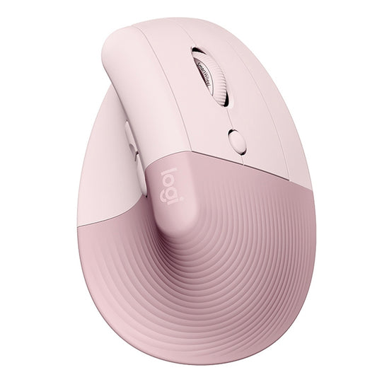 Logitech Lift Vertical 1000 DPI 2,4 GHz Souris ergonomique sans fil Bluetooth double mode (Rose)