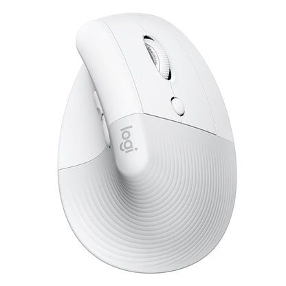 Logitech Lift Vertical 1000DPI 2.4GHz Ergonomic Wireless Bluetooth Dual Mode Mouse (White) - Wireless Mice by Logitech | Online Shopping UK | buy2fix